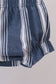 Navy stripe linen ruffle bloomers set
