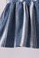 Navy stripe linen ruffle bloomers set