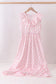 Pink bow ruffle tiered dress