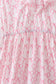 Pink bow ruffle tiered dress