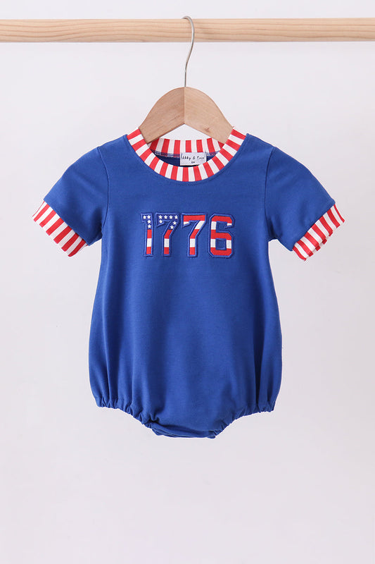 Blue 1776 flag embroidery bubble