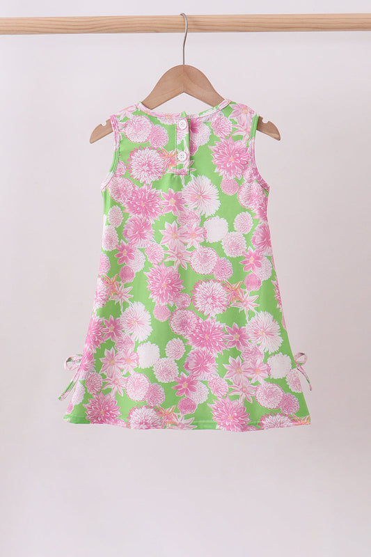 Pink floral lace shift dress