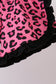Black let's go girl boots leopard ruffle shorts set
