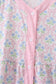 Pink hydrangea bow print tiered dress