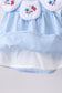 Blue jacquard embroidery bloomer set