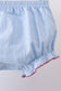 Blue jacquard embroidery bloomer set