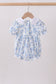 Blue rose smocked bubble