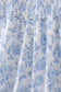 Blue rose smocked ruffle dress (length 41.33in)