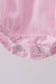 Pink bow smocked ruffle bubble