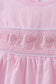 Pink bow smocked ruffle dress
