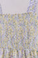 Golden meadow floral smocked tiered dress (length 41.33inch)