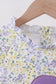Floral mermaid applique rashguard