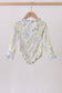 Floral mermaid applique rashguard