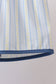 Blue shark applique stripe 2pc swimsuit