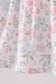 Pink floral bow smocked ruffle bloomer set