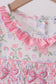 Pink floral bow smocked ruffle dress
