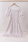 Pink floral smocked mom dress