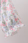 Pink floral smocked mom dress