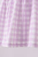 Purple floral embroidery gingham bloomer set