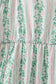 Green floral stripe dress (length 41.33in)