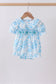 Blue rose smocked bubble