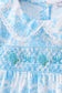 Blue rose smocked dress