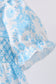Blue rose smocked dress