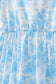 Blue rose print women dress