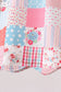 Pink floral patchwork scalloped bloomer set
