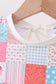 Pink floral patchwork ruffle rashguard