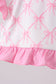 Pink bow ruffle 2pc swimsuit