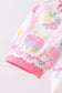 Pink birthday cake smocked bubble