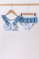 Blue strawberry bow ruffle 2pc swimsuit