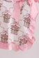 Pink carousel print ruffle bloomer set