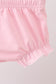 Pink carousel print ruffle bloomer set