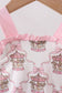 Pink carousel print ruffle bubble