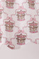 Pink carousel embroidery ruffle dress