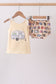 Khaki camper applique bow bloomer set