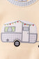 Khaki camper applique bubble