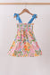 Summer floral print smocked mom&me dress