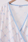 Blue bow ribbon print dress