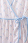 Blue bow ribbon print dress