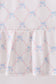 Blue bow ribbon print dress