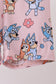 Pink character bamboo 2pc pajama set