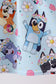 Blue character floral bamboo dress