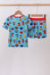 Blue character bamboo pajama set