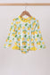 Lemon print ruffle rashguard