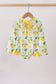 Lemon print ruffle rashguard
