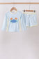 Blue crab applique plaid 2pc rashguard set