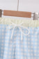 Blue crab applique plaid 2pc rashguard set